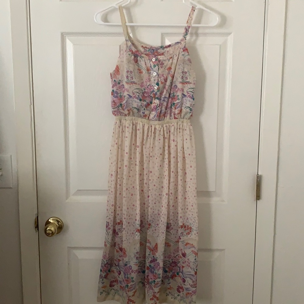 Vintage floral midi dress